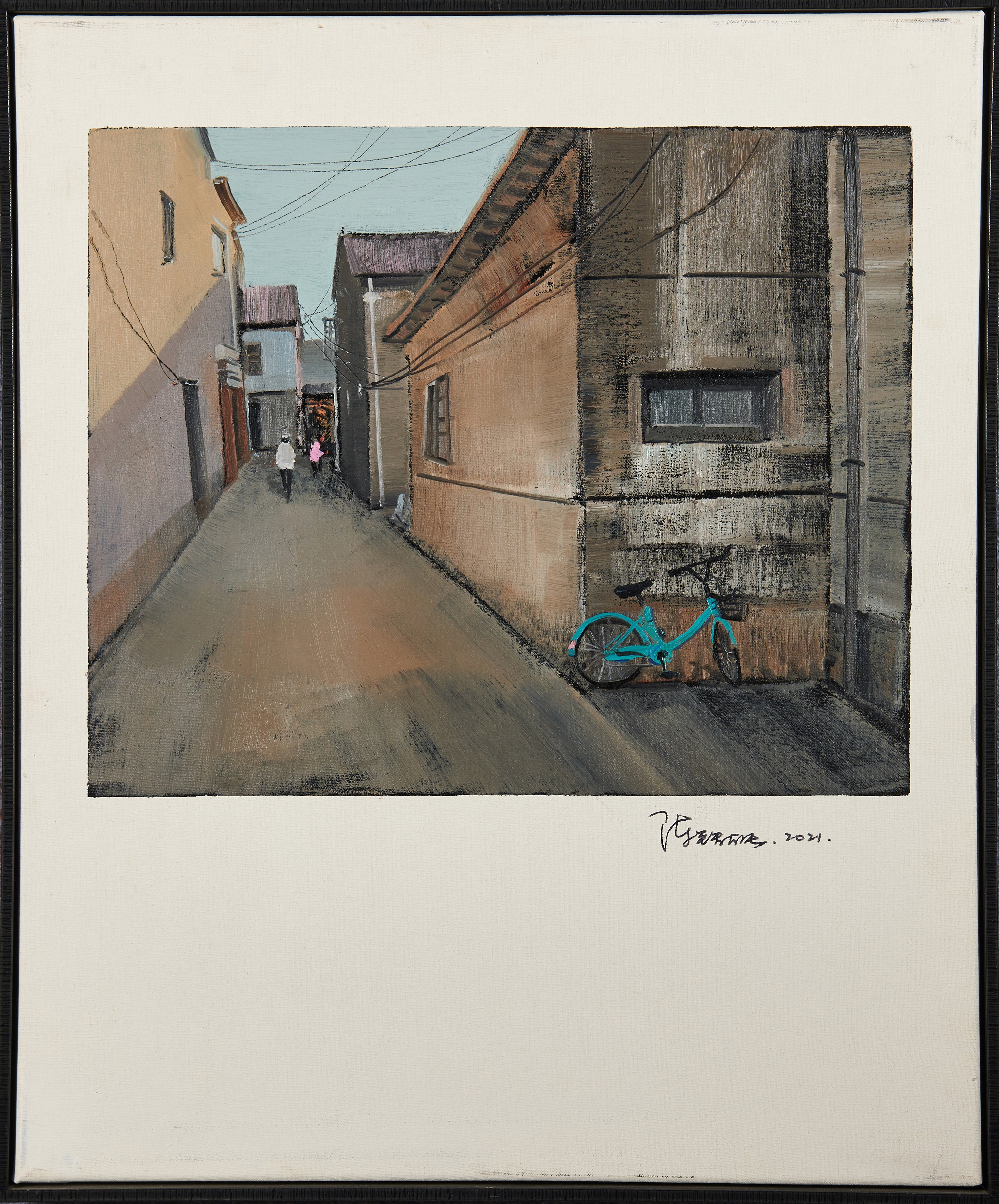 Sunlit Alleyway" Urban Landscape Oil Painting