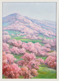 Blossom Overlook: A Valley of Pink Apricots | Original Landscape Oil Painting