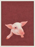 Lucky Pink Pig: Blessings Peeking Through | Original Hyperrealist Zodiac Oil Painting