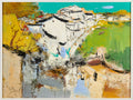 Jade Water Town: White Walls & Black Tiles | Original Impressionistic Jiangnan Oil Painting
