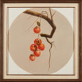 Five Persimmons Hanging: The Five Blessings | Original Still Life Oil Painting